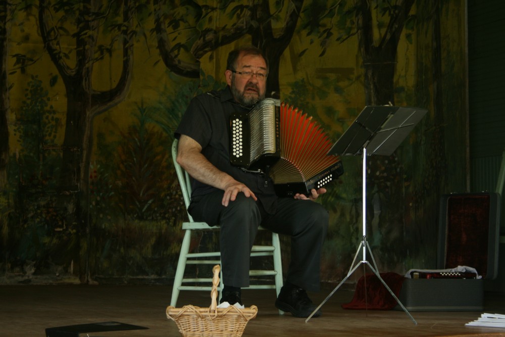 Larry "Lauri" Saukko performs at Savo Hall during Finn Fest in Frederick, S.D., on June 16, 2013.