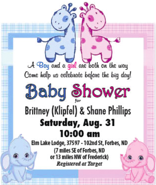 Brittney (Klipfel) & Shane Phillips baby Shower