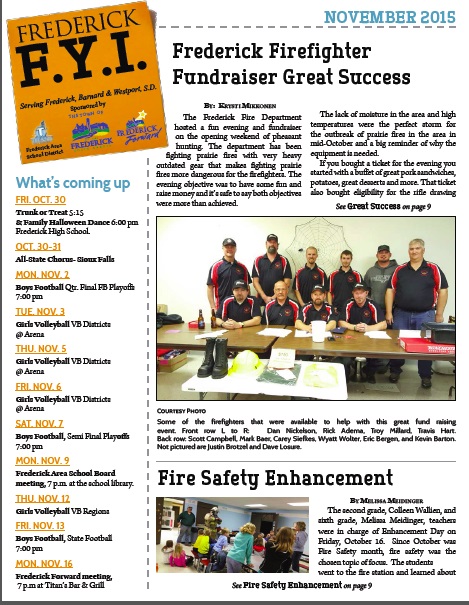 Frederick FYI News - Nov. 2015 Frederick SD
