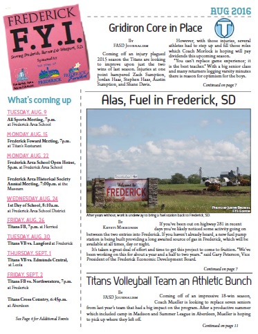 Frederick FYI News Aug. 2016