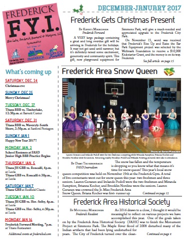 Frederick FYI News Dec 2016-Jan 2017