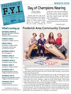 Check out the Frederick FYI Newsletter March 2018